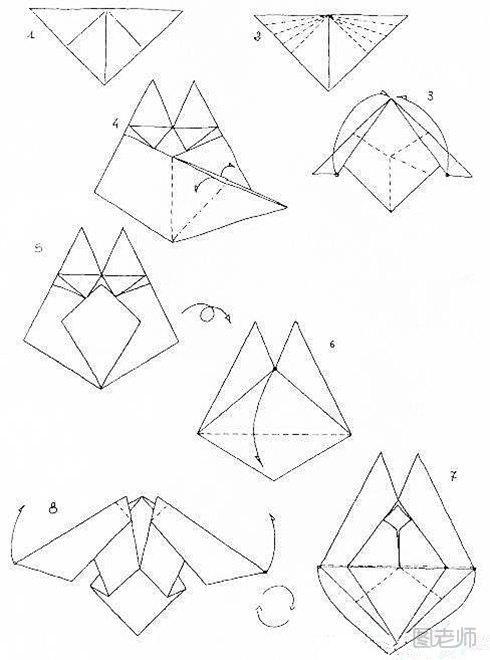 折纸蝴蝶的手工教程1