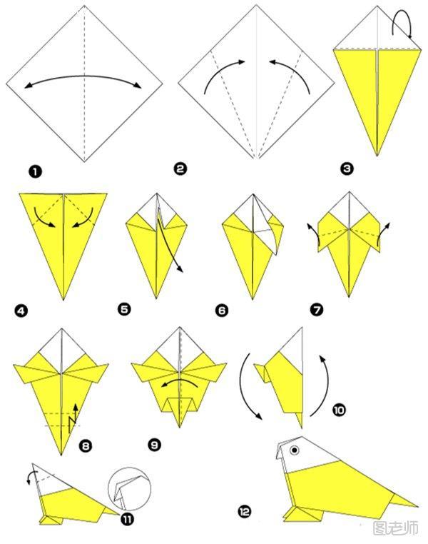 小鹦鹉折纸教程