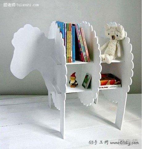 纸板,小羊羔,书架,置物架
