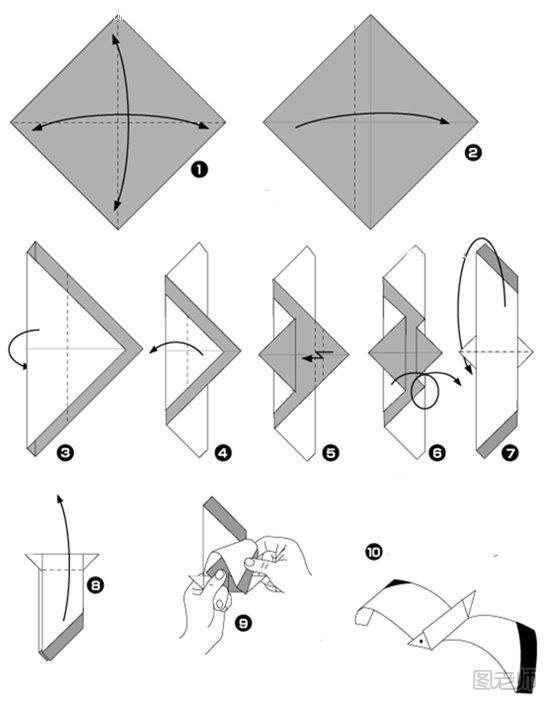 折纸海鸥的折法