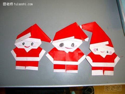 超级cute的折纸圣诞娃娃