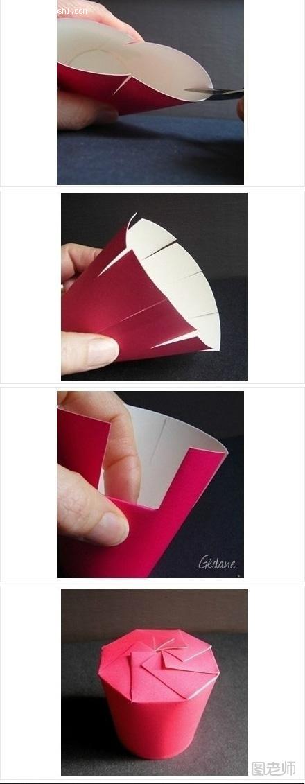 纸杯改造成漂亮礼物盒子的手工制作教程 简单易学