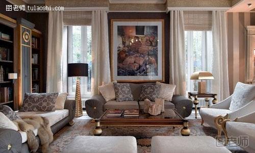 欧式古典风格客厅装修效果图 大气奢华之美