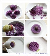 紫薯豆沙饼的做法图解1