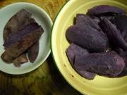 白麻紫薯饼的做法图解1