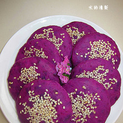 奶香紫薯芝麻饼的做法[图]